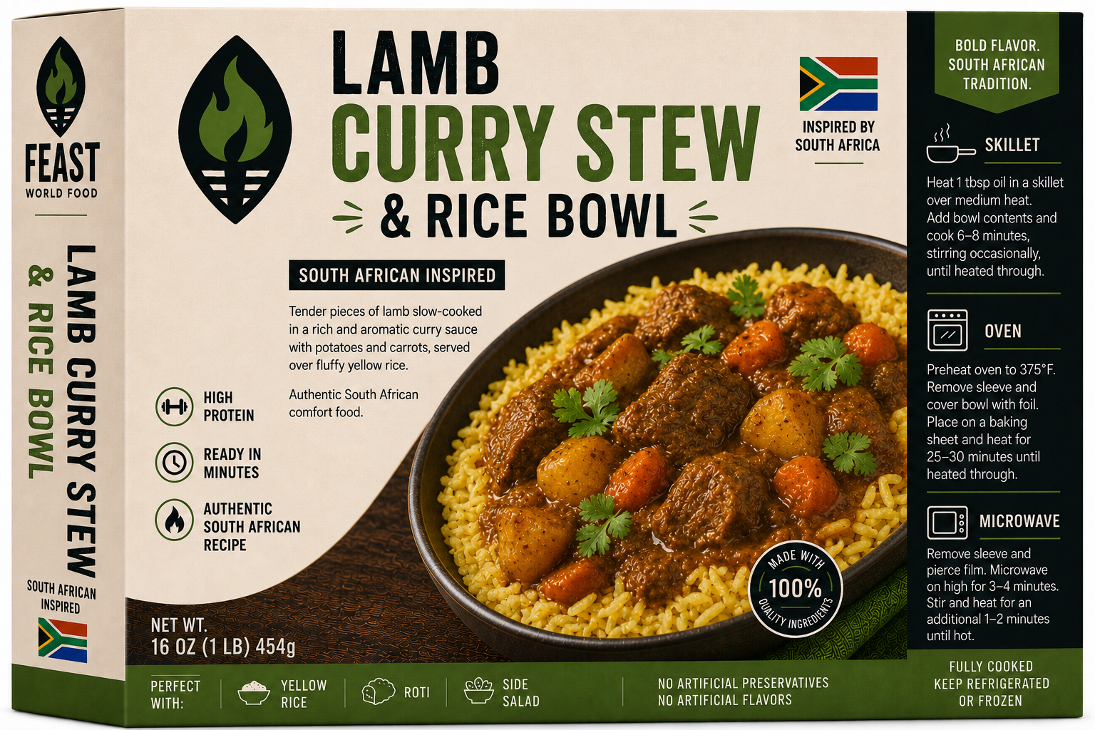 Lamb Curry Stew & Rice Bowl